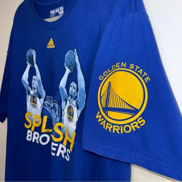 Adidas “Splash Brothers” Golden State Warriors VTG Shirt XL Curry Thompson